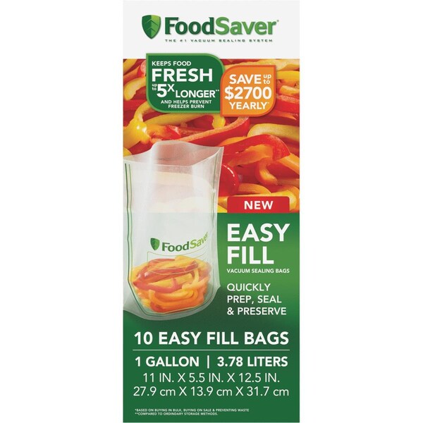 Foodsaver Gallon Easy Fill Bags 2083546 Zoro